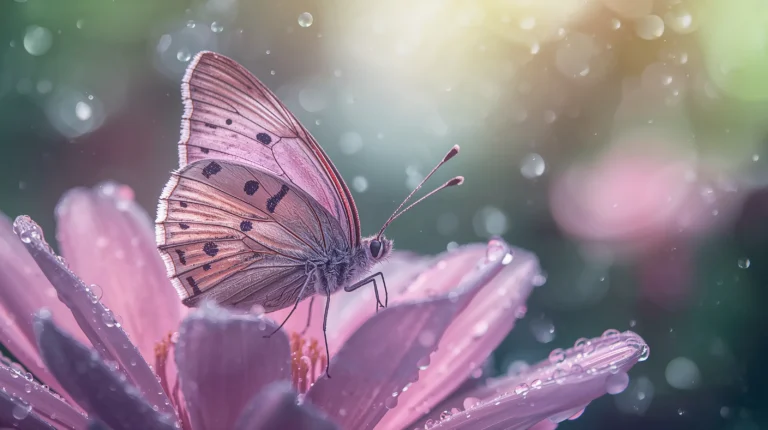 cute-macro-animal-wallpapers-spring-aesthetic-lavender-butterfly-dewdrops-laptop