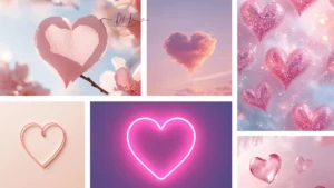 cute pink heart wallpapers collage
