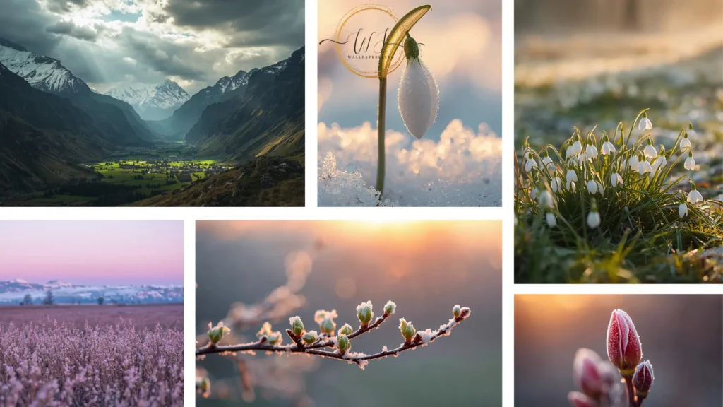 late winter to early spring wallpapers collage