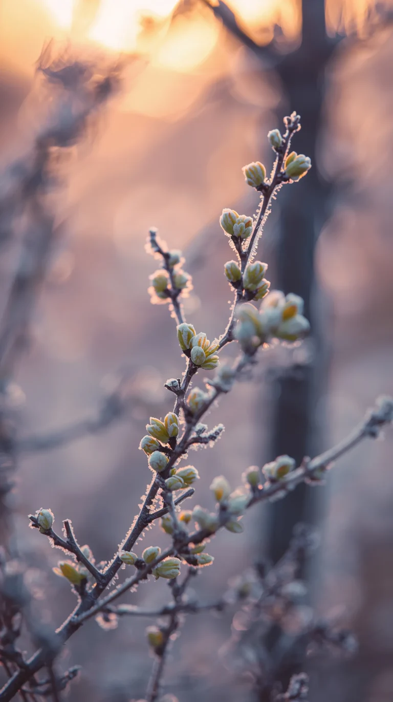 late-winter-to-early-spring-wallpapers-frosty-branches-spring-buds-phone