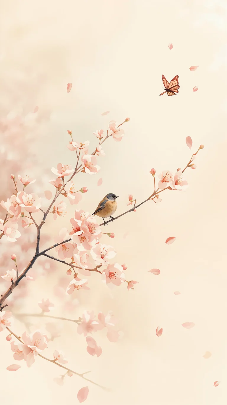 minimal-spring-aesthetic-wallpapers-for-every-device-blossom-bird-phone