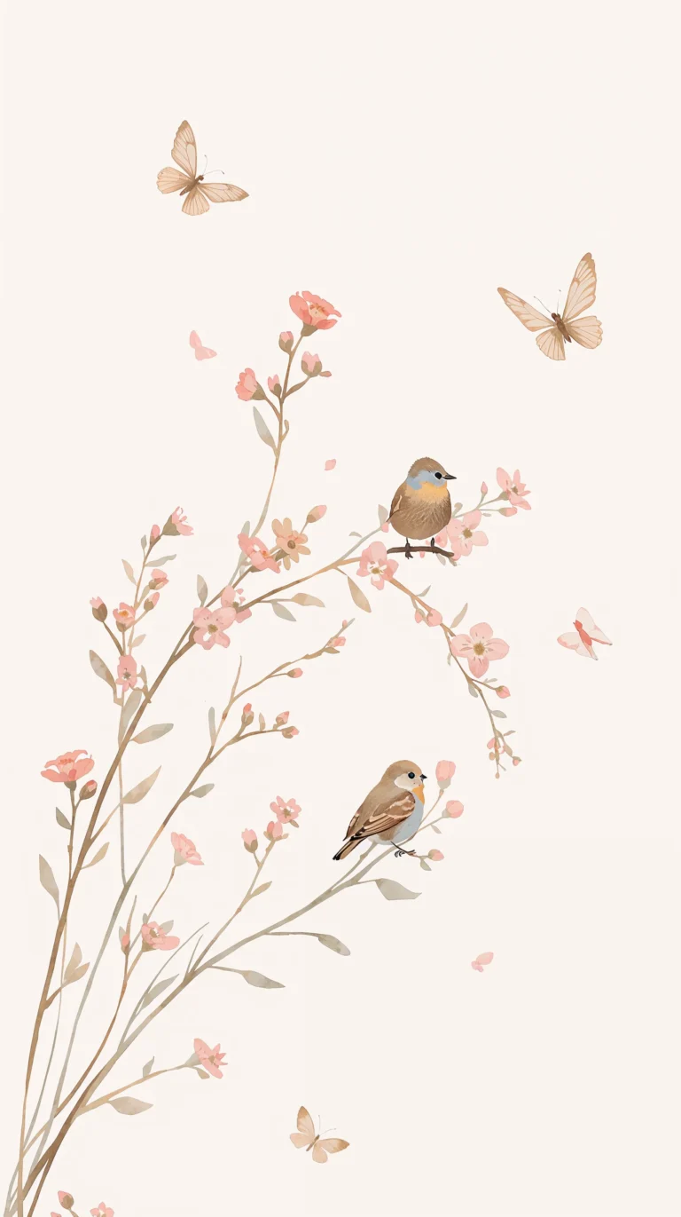 minimal-spring-aesthetic-wallpapers-for-every-device-butterfly-meadow-phone