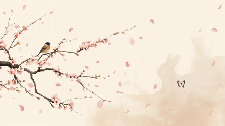 minimal-spring-aesthetic-wallpapers-for-every-device-floating-blossom-branch-laptop