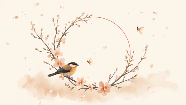 minimal-spring-aesthetic-wallpapers-for-every-device-spring-wreath-bird-ipad