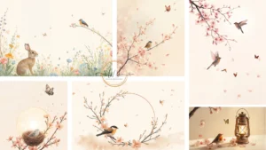 minimal spring wallpapers collage