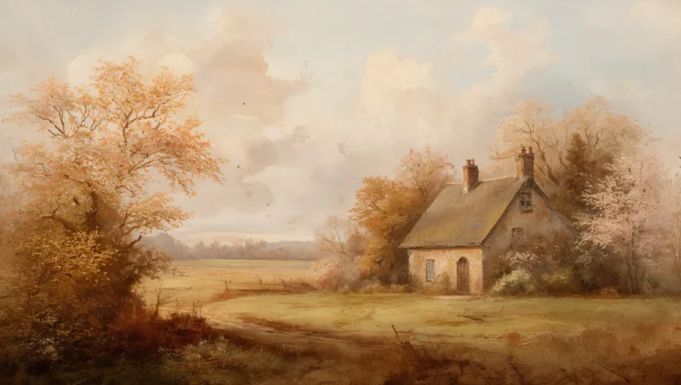vintage-spring-painting-wallpapers-countryside-cottage-4k-ipad