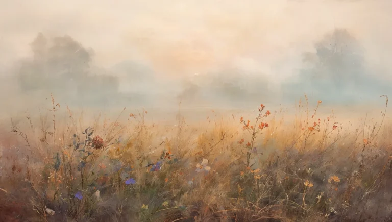 vintage-spring-painting-wallpapers-meadow-sunrise-mist-4k-ipad