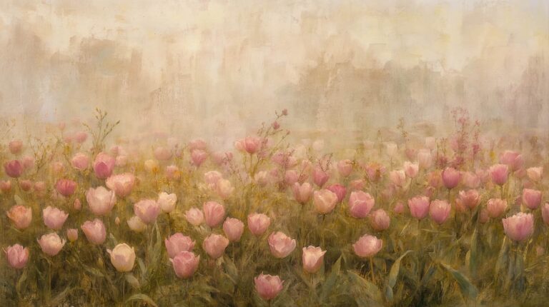 vintage-spring-painting-wallpapers-tulip-field-golden-hour-4k-laptop