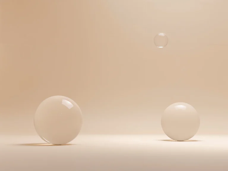 aesthetic-tablet-wallpaper-floting-glass-sphers