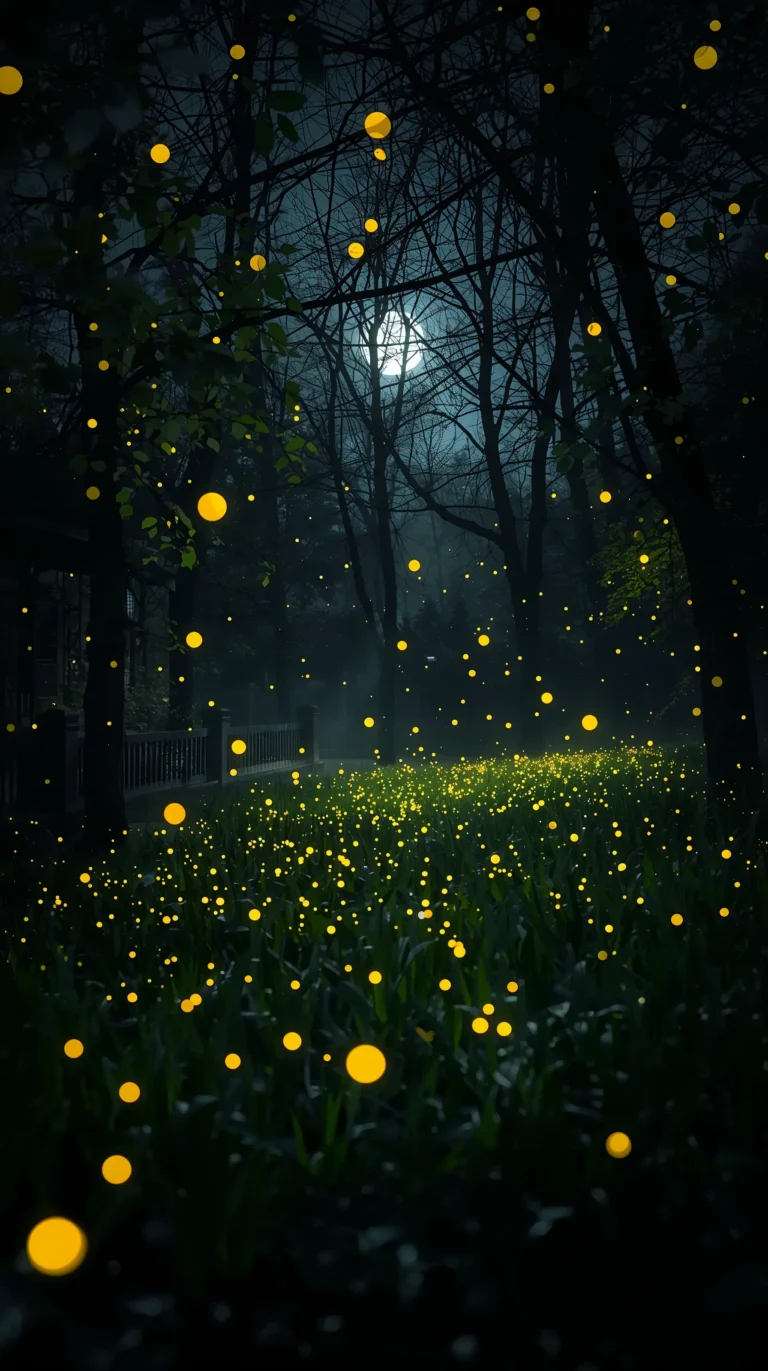 black-night-garden-moonlight-spring-wallpapers-fireflies-garden-phone-4k