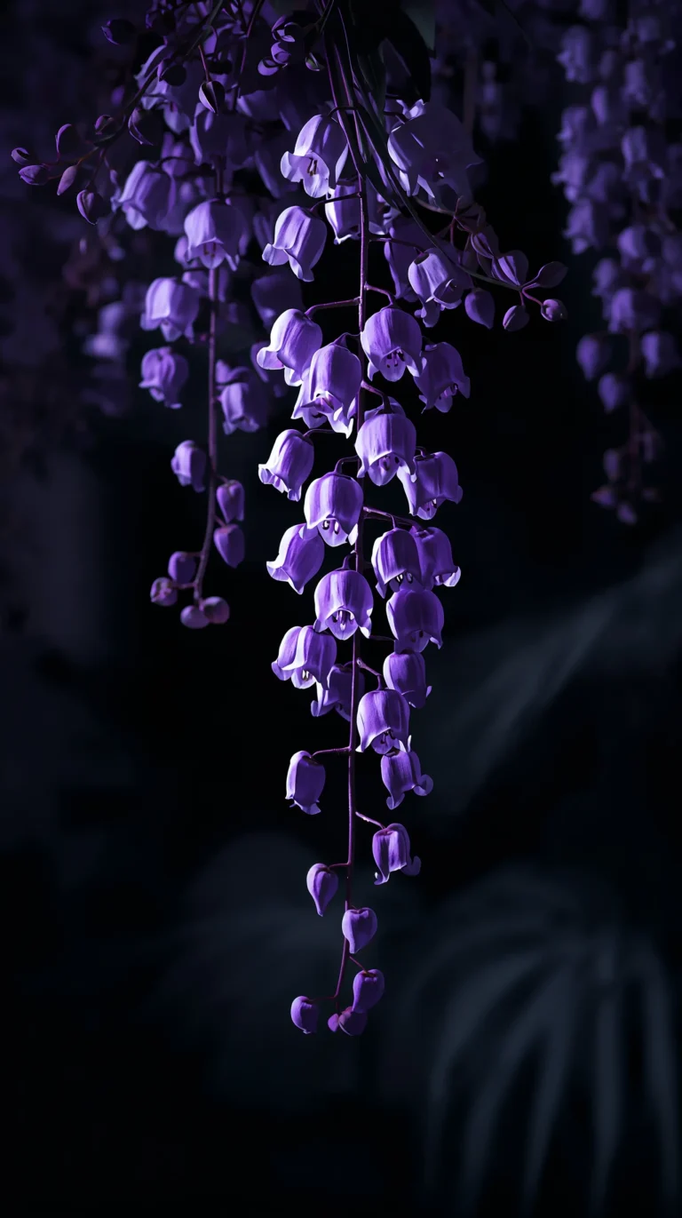 black-night-garden-moonlight-spring-wallpapers-wisteria-flowers-phone-4k
