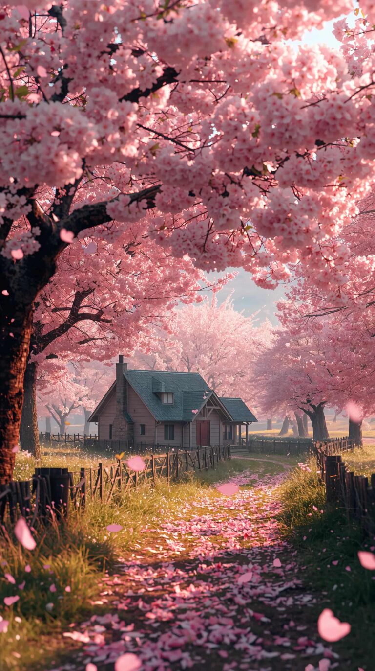 cozy-spring-countryside-cottage-wallpapers-cherry-blossom-cottage-phone