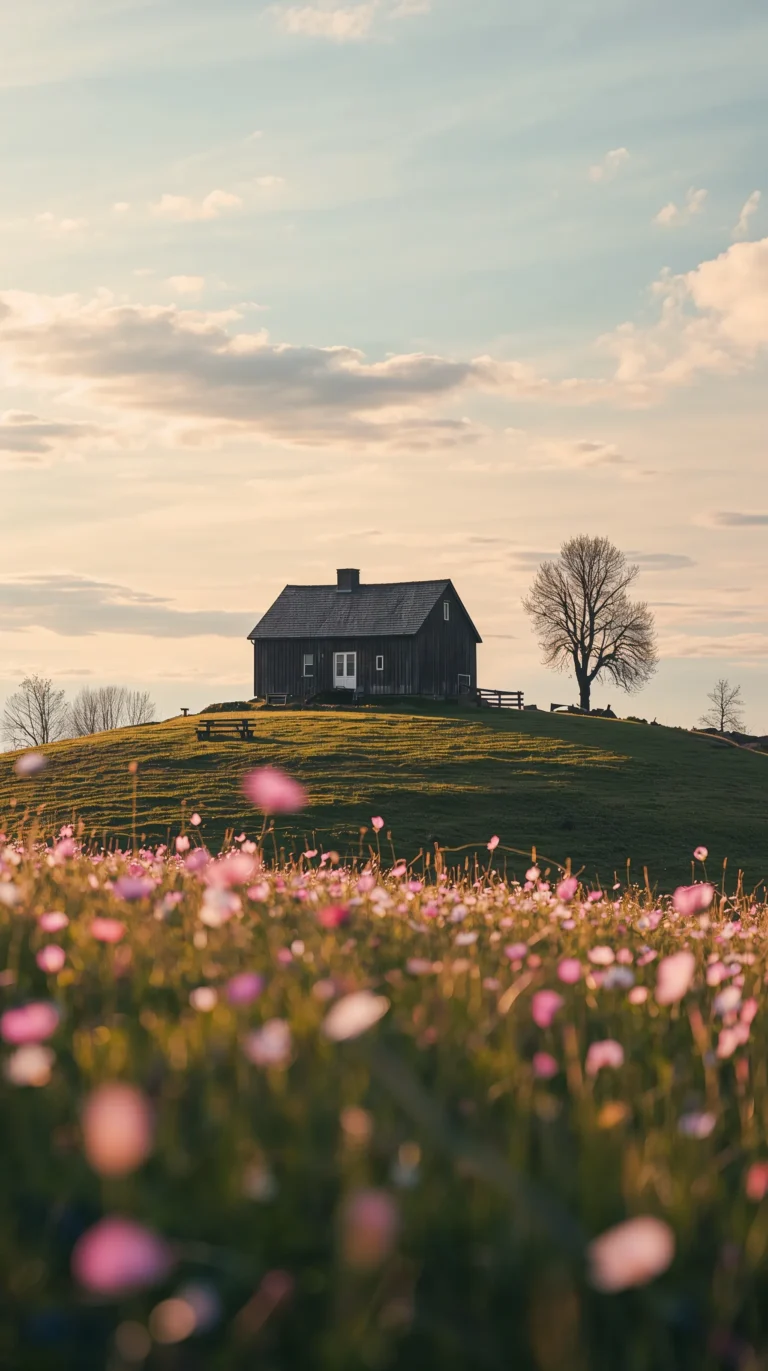 cozy-spring-countryside-cottage-wallpapers-hillside-rustic-cottage-phone