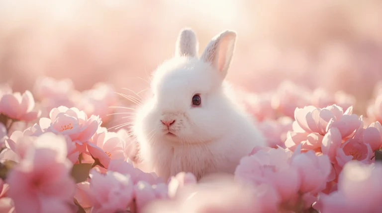 cute-wallpapers-for-laptop-baby-bunny-flowers-pastel-4k