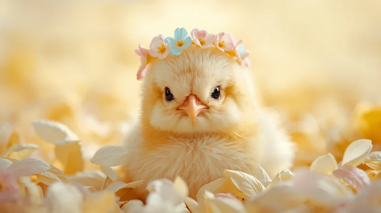 cute-wallpapers-for-laptop-duckling-flower-petals-4k