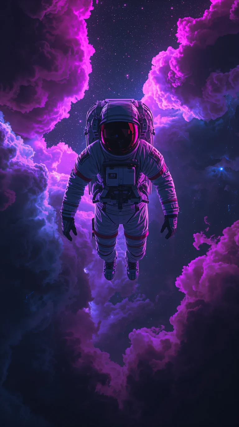 cyberpunk-space-wallpapers-4k-neon-astronaut-galaxy-phone