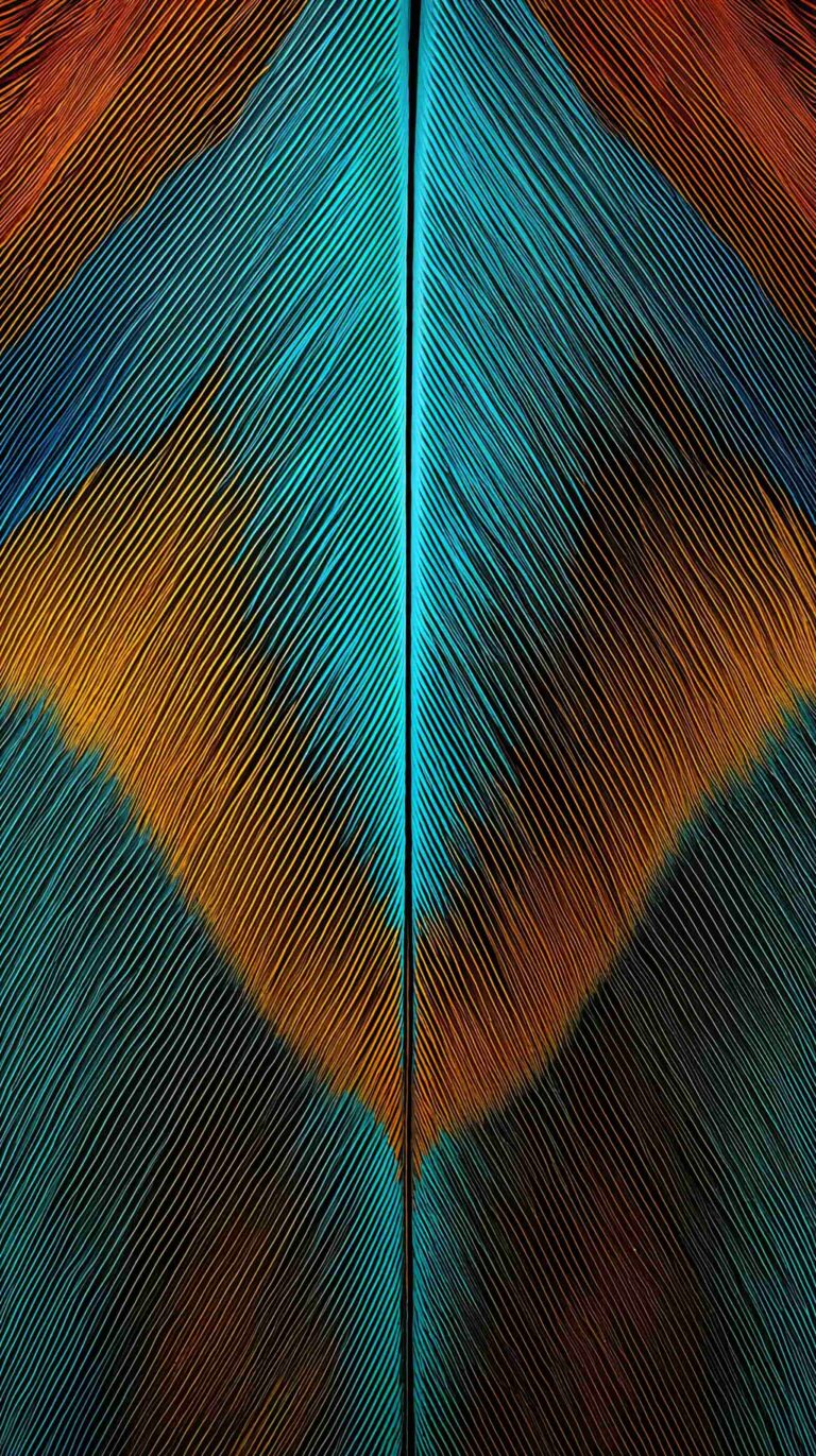 feather-texture-wallpapers-kingfisher-feather-blue-orange-4k-phone