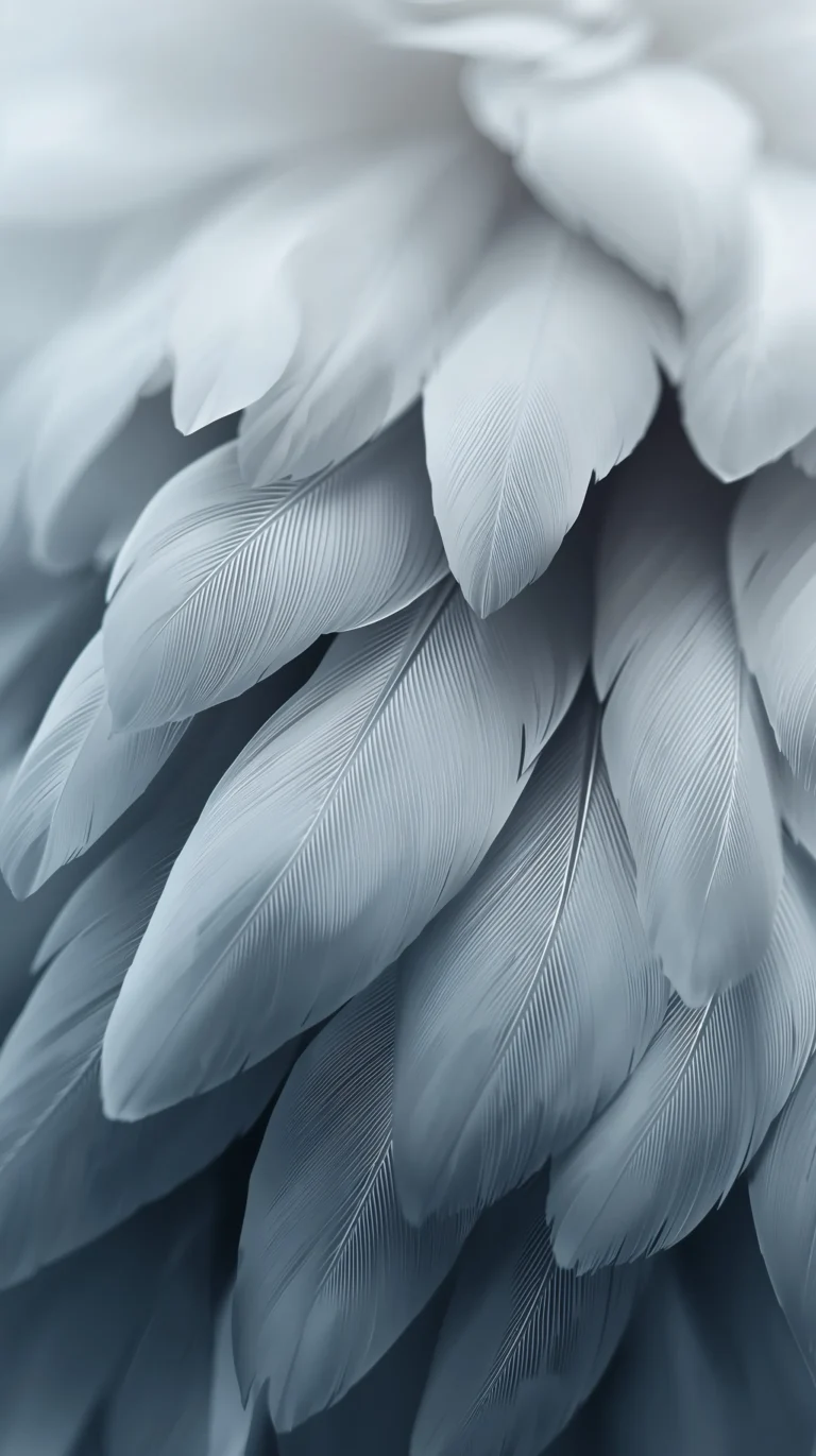 feather-texture-wallpapers-owl-feather-grey-pattern-beige-4k-phone