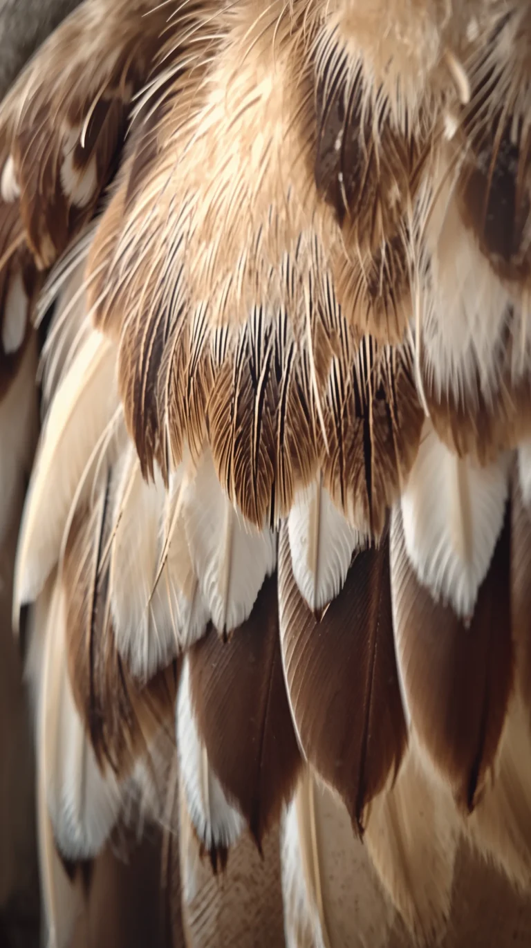 feather-texture-wallpapers-owl-feather-macro-pattern-beige-4k-phone