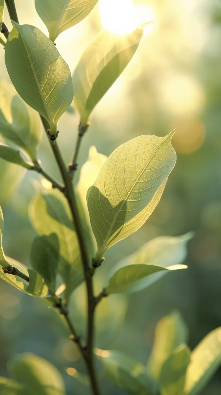 fresh-green-leaves-phone-wallpapers-glowing-sunlit-leaves