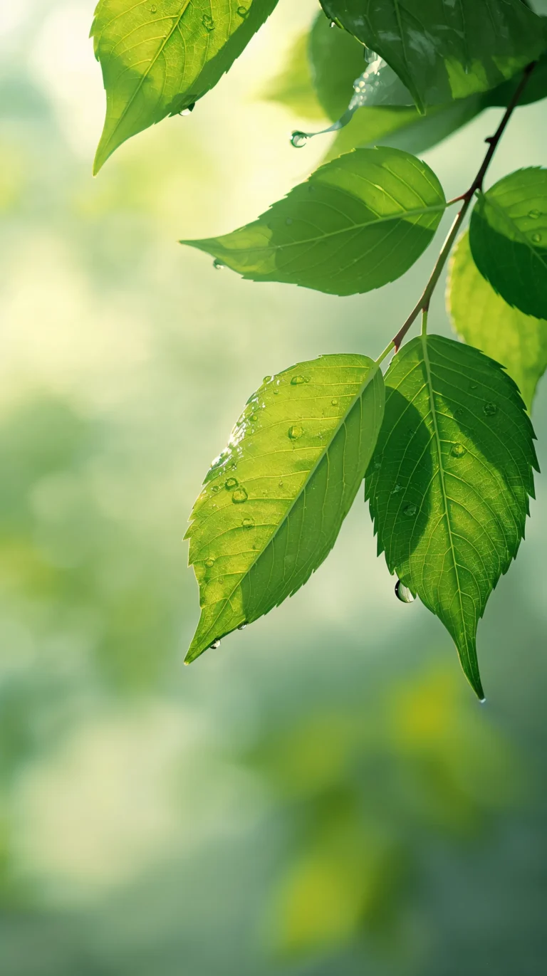 fresh-green-leaves-phone-wallpapers-glowing-sunlit-leaves-sc