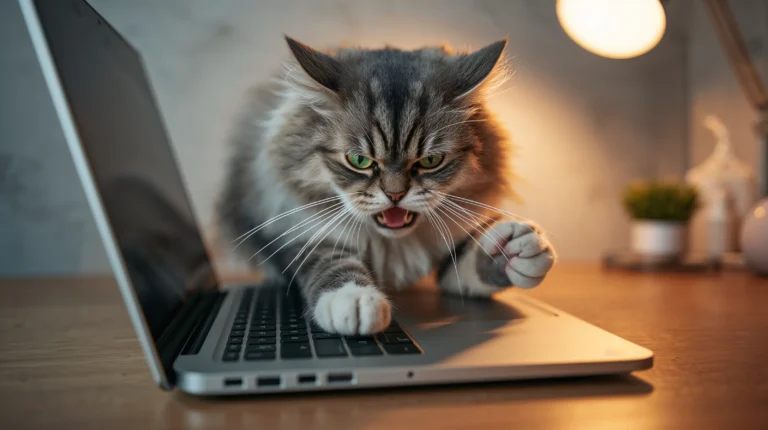 funny-office-animal-laptop-wallpapers-cat-laptop-serious-work-face