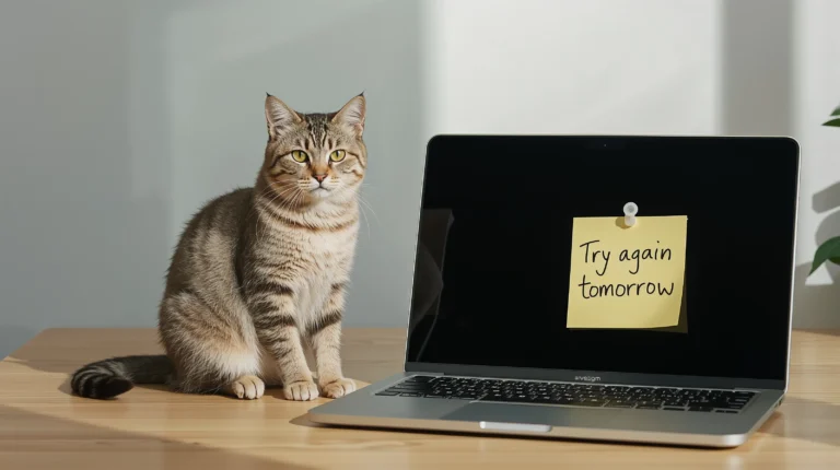 funny-office-animal-laptop-wallpapers-cat-next-to-laptop-sticky-note