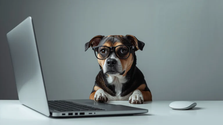 funny-office-animal-laptop-wallpapers-dog-with-glasses-serious-meeting