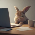funny-office-animal-laptop-wallpapers-sleepy-bunny-office-desk-cover