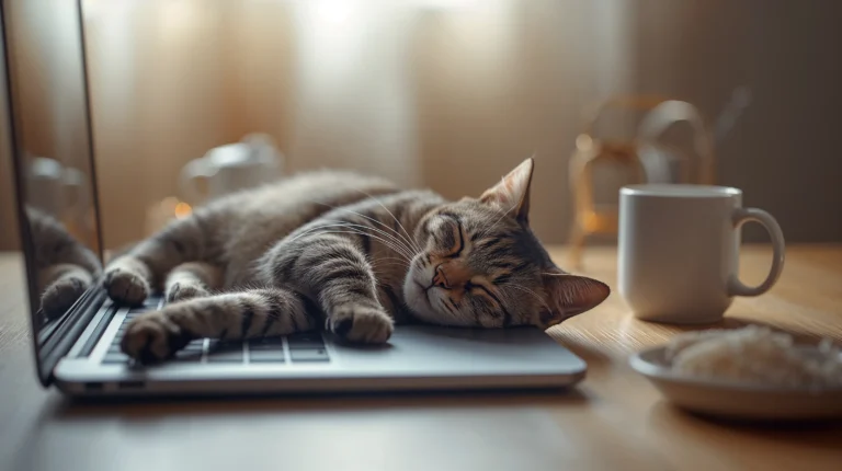 funny-office-animal-laptop-wallpapers-sleepy-cat-laptop-keyboard-cozy