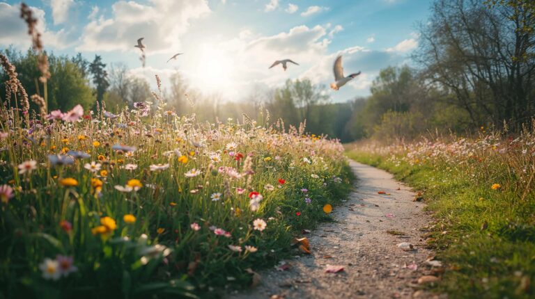 spring-awakening-aesthetic-laptop-wallpapers-flower-field-path-4k