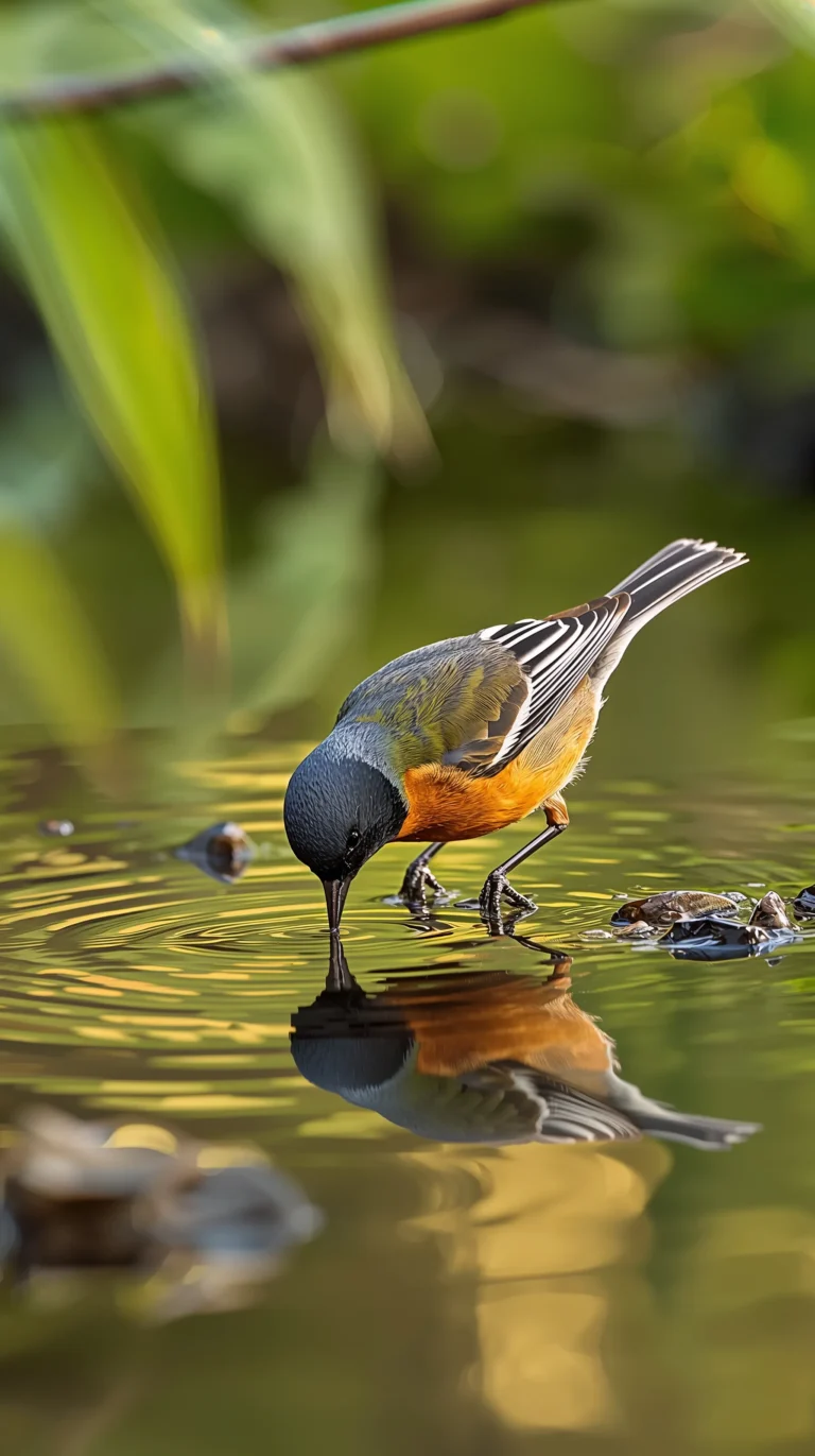 spring-bird-aesthetic-wallpapers-bird-drinking-water-phone