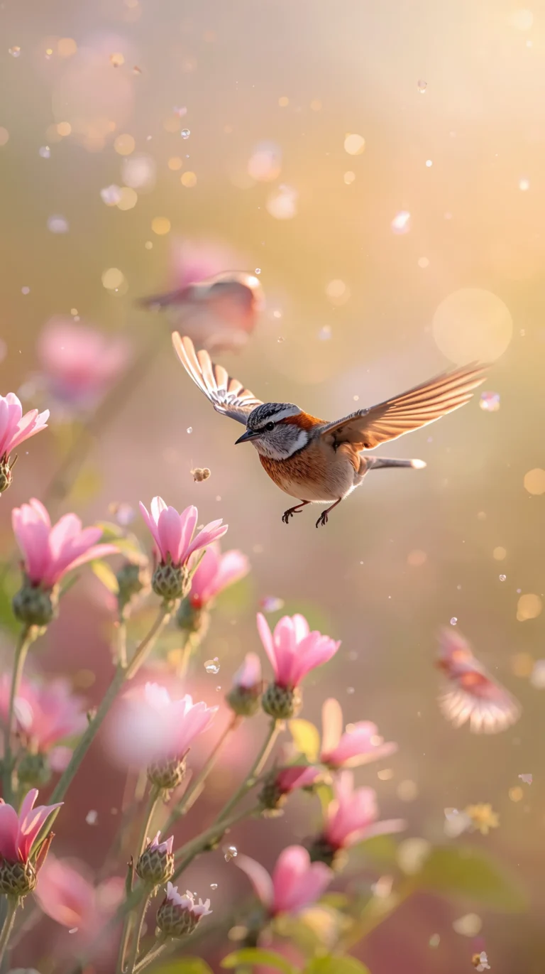 spring-bird-aesthetic-wallpapers-bird-flying-over-wildflowers-phone