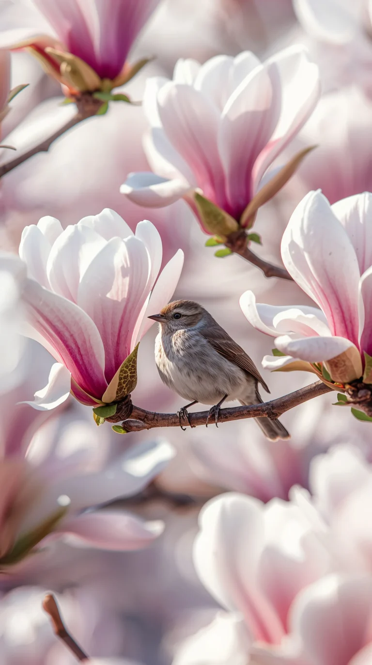 spring-bird-aesthetic-wallpapers-bird-magnolia-blossom-phone