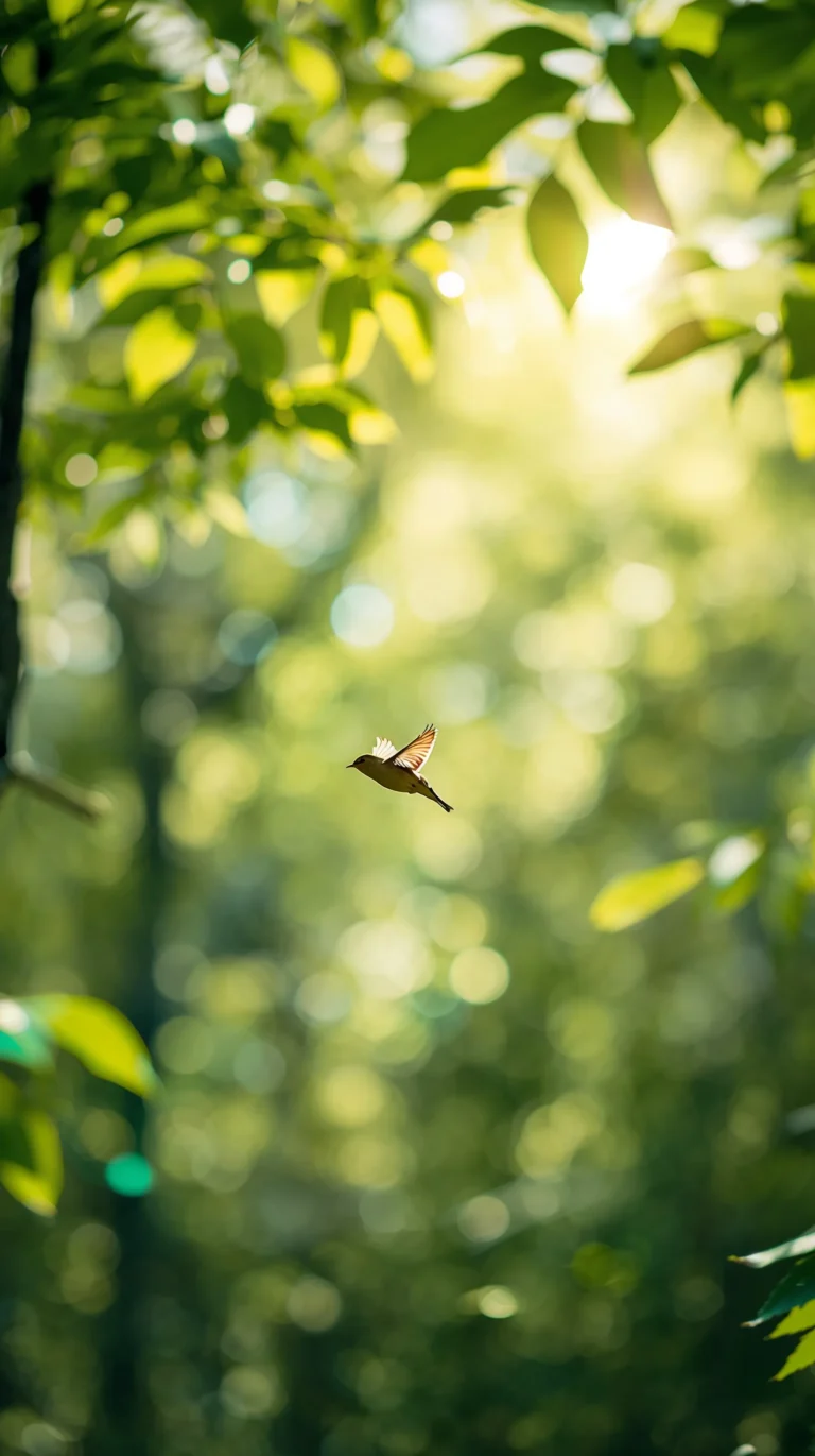 spring-bird-aesthetic-wallpapers-yellow-bird-flight-phone