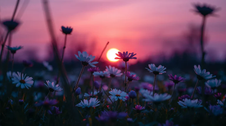 spring-garden-aesthetic-wallpapers-4k-sunset-evening-garden-laptop