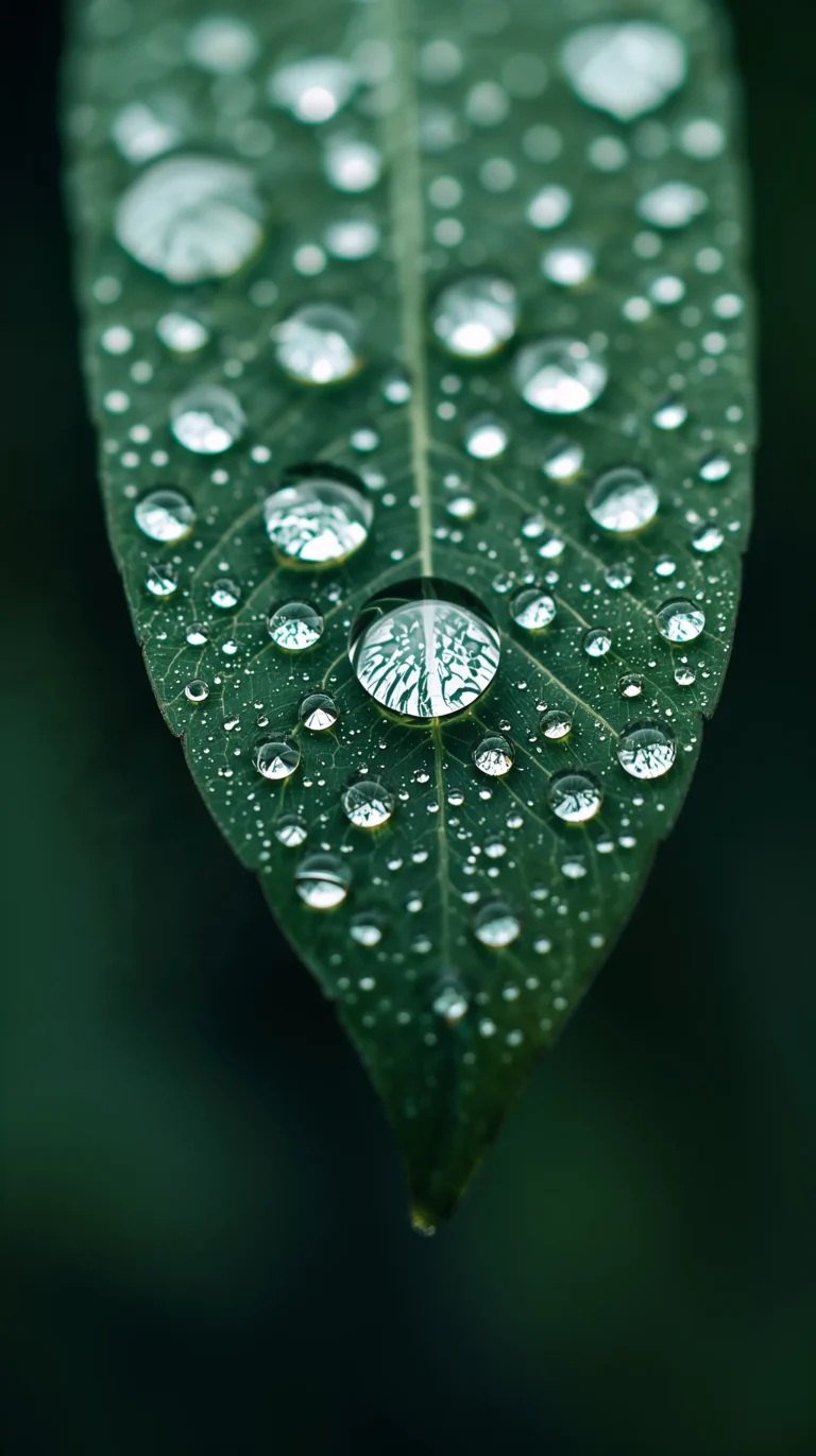 spring-rain-aesthetic-wallpapers-macro-raindrops-leaf-phone