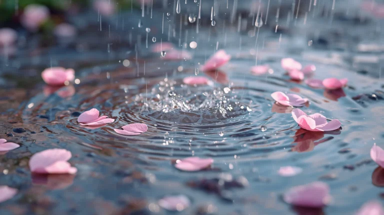 spring-rain-aesthetic-wallpapers-puddle-cherry-blossom-petals-laptop