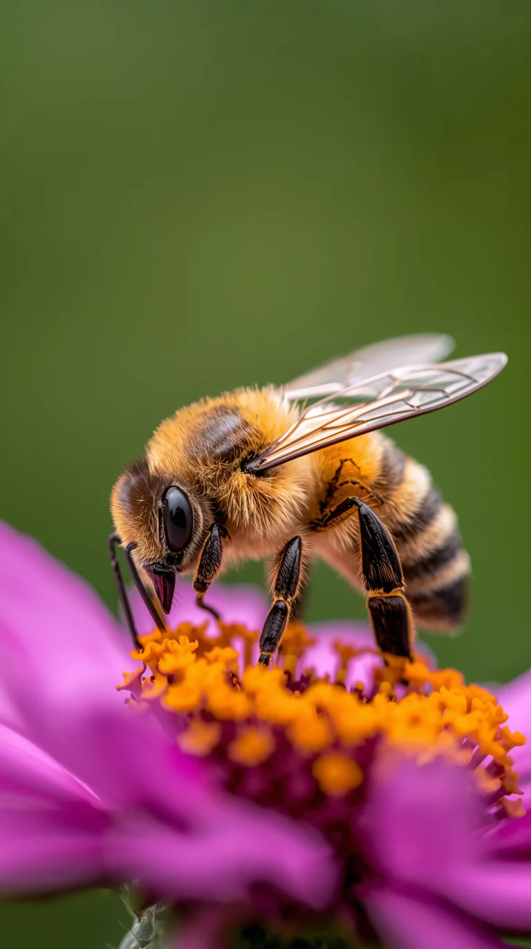 unique-macro-texture-wallpapers-bee-yellow-black-stripes-macro-clean-4k