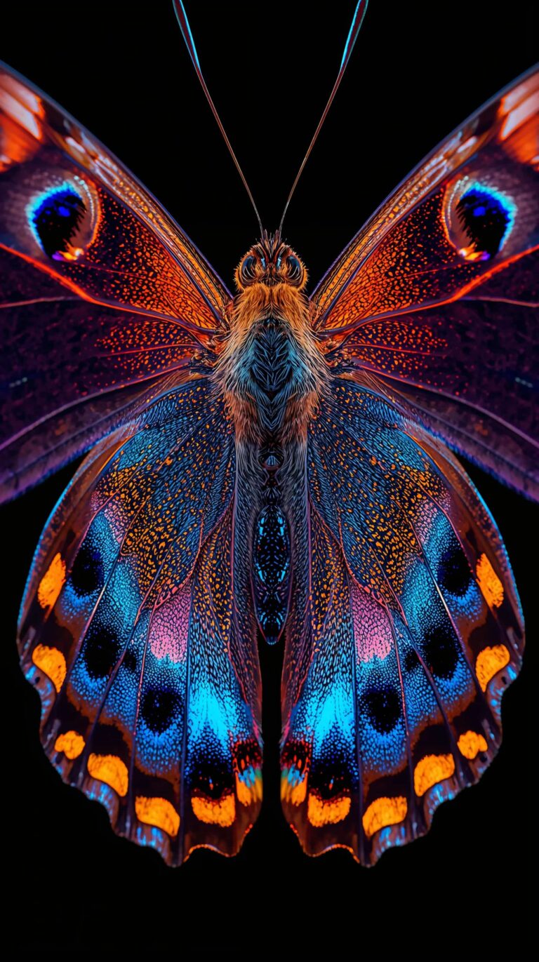 unique-macro-texture-wallpapers-butterfly-full-body-leaf-bokeh-4k