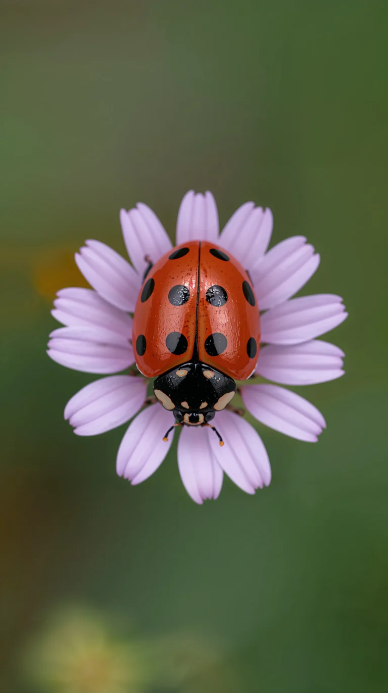 unique-macro-texture-wallpapers-ladybug-on-flower-natural-light-4k