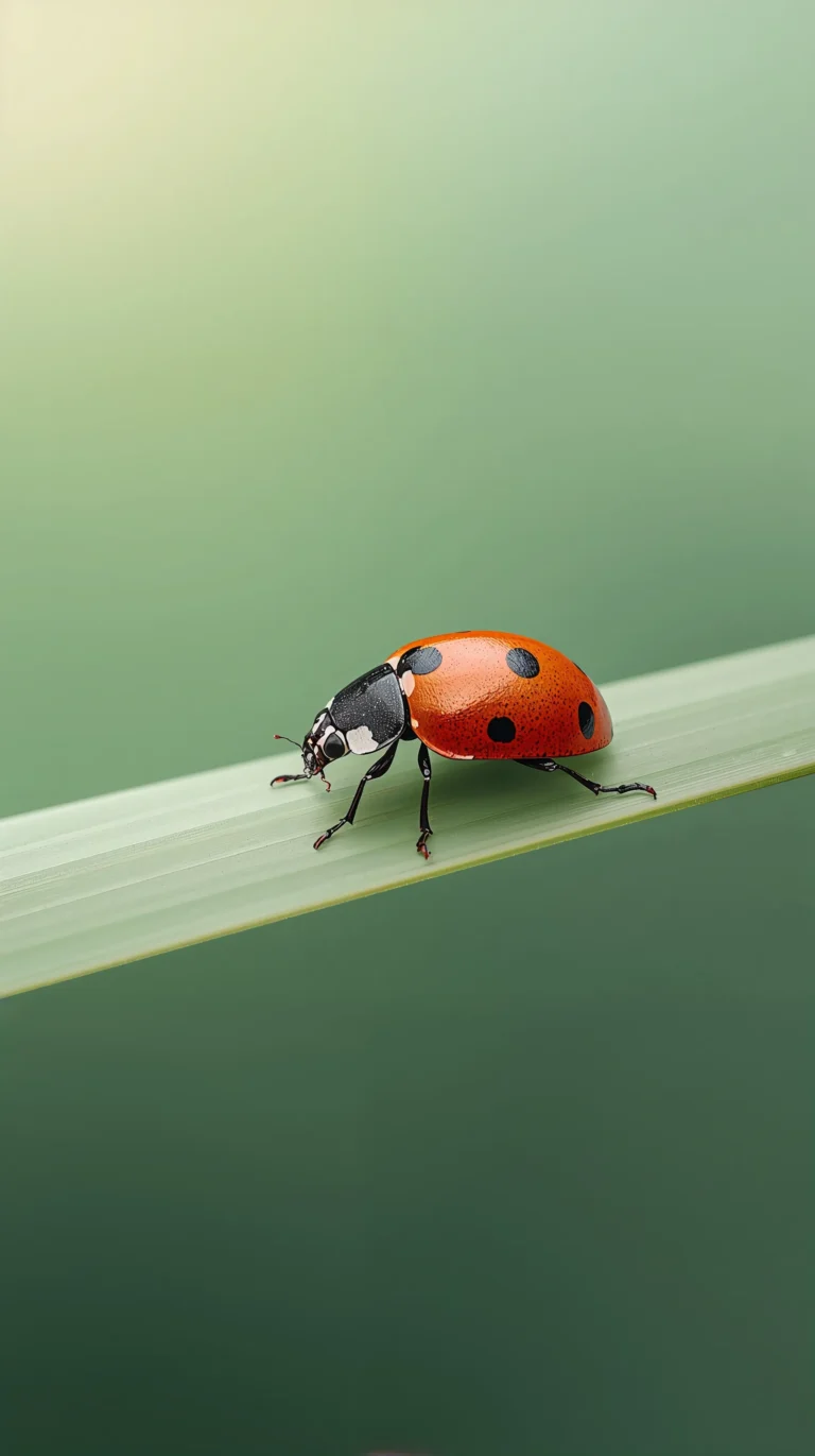 unique-macro-texture-wallpapers-ladybug-on-green-leaf-natural-light-4k