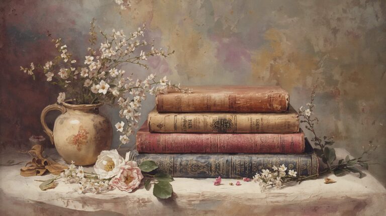 vintage-still-life-painting-wallpapers-books-flowers-antique-aesthetic-4k-laptop