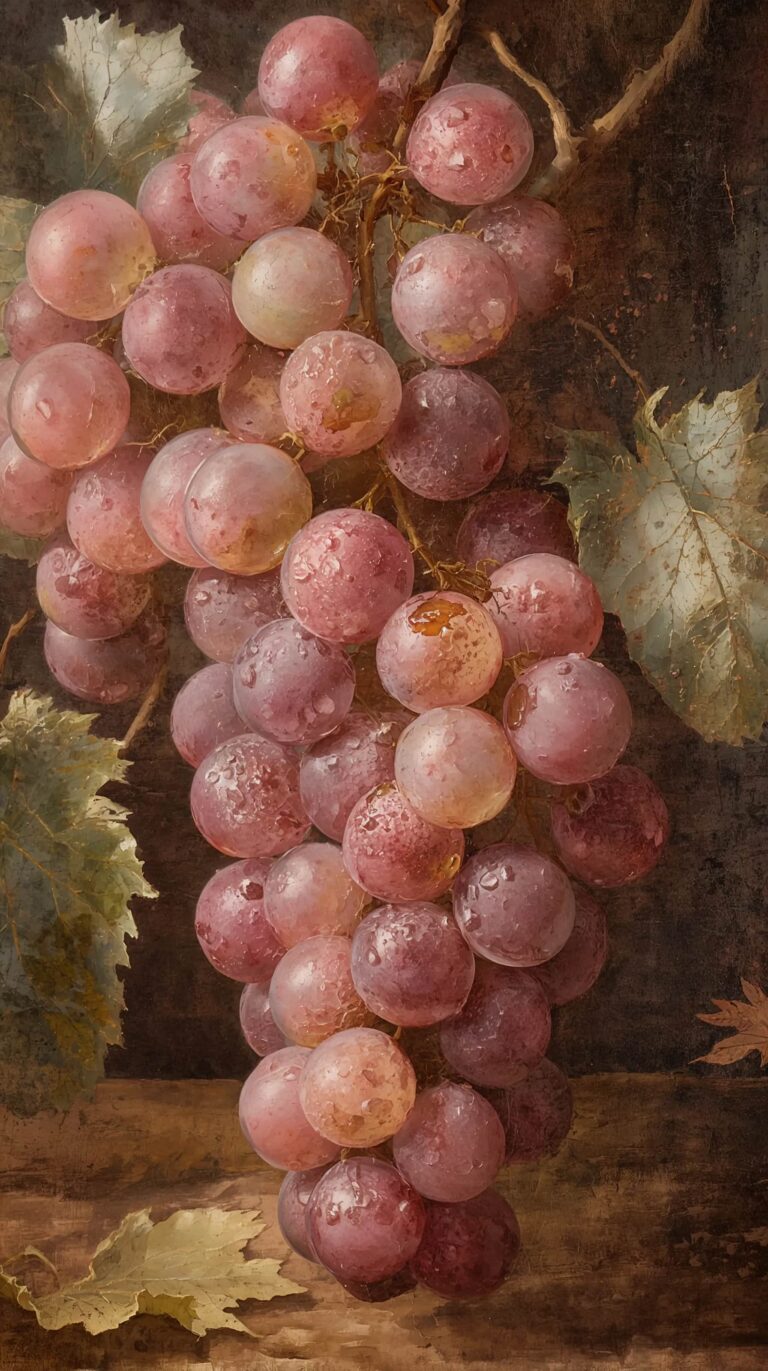 vintage-still-life-painting-wallpapers-macro-grapes-translucent-baroque-4k-phone