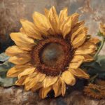 vintage-still-life-painting-wallpapers-macro-sunflower-detail-golden-4k-cover