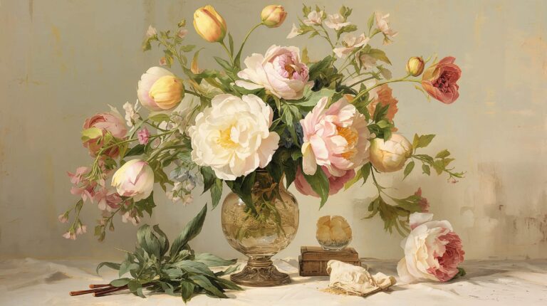 vintage-still-life-painting-wallpapers-pastel-tulips-peonies-light-aesthetic-4k-laptop