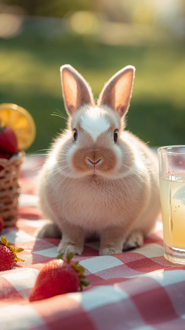 cute-animal-summer-wallpapers-bunny-picnic-phone