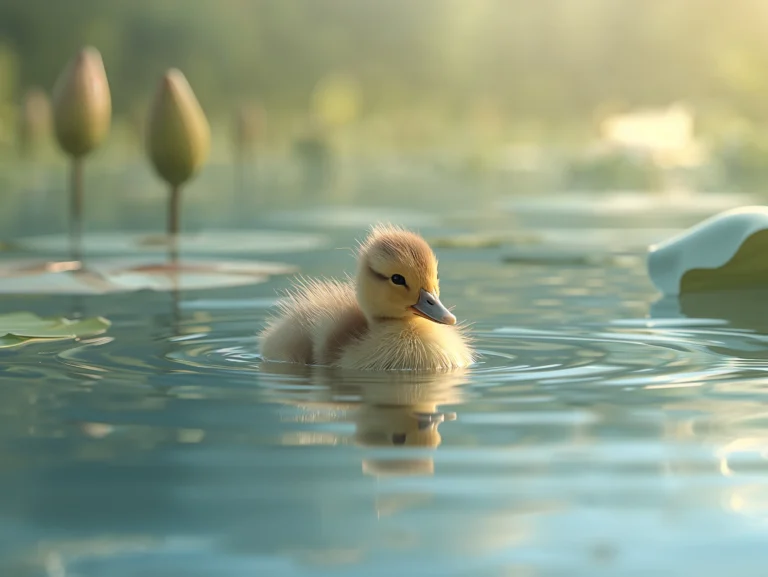 cute-animal-summer-wallpapers-duckling-water-ipad