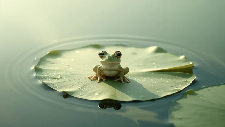 cute-animal-summer-wallpapers-frog-lily-pad-laptop