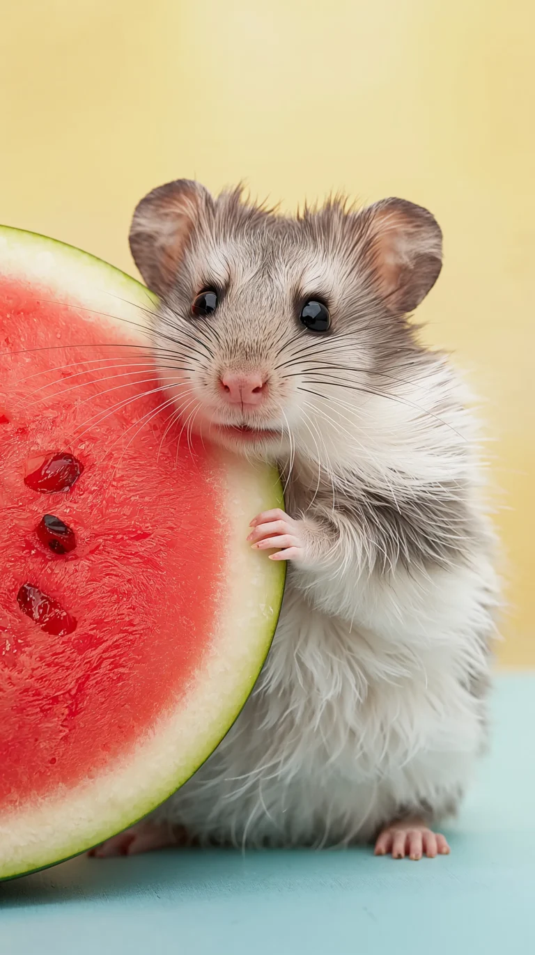cute-animal-summer-wallpapers-hamster-watermelon-phone
